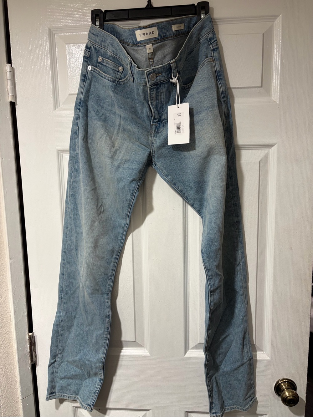 Frame Denim Men’s Light Wash Straight Jeans